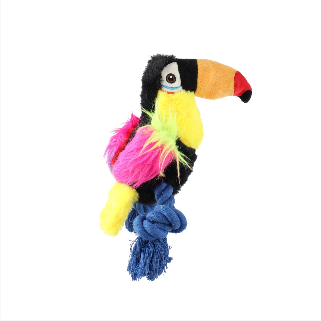 Toucan Plush Toy with rope 26cm