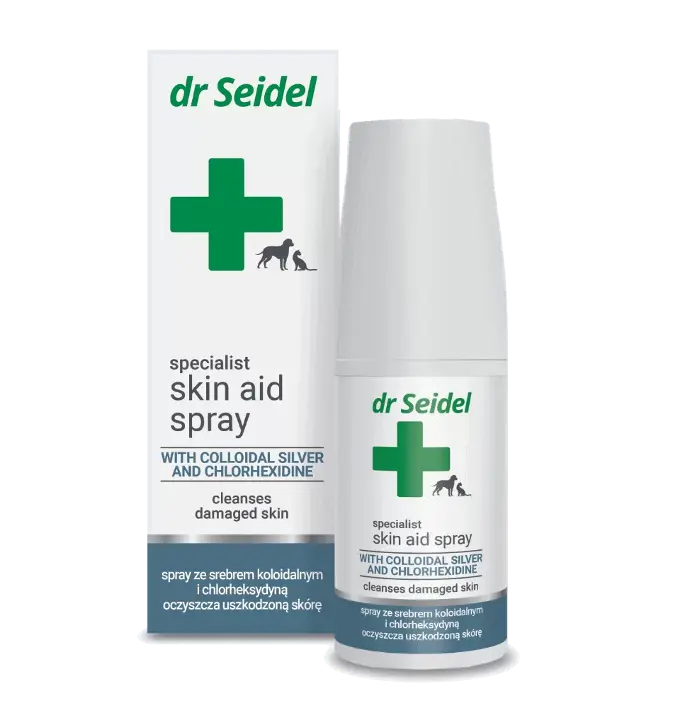 Skin Aid Spray reinigt beschadigde huid