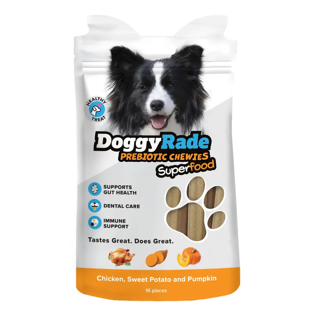 DoggyRade Prebiotic Chewies - Superfood chicken, sweet potato, pumpkin 100g