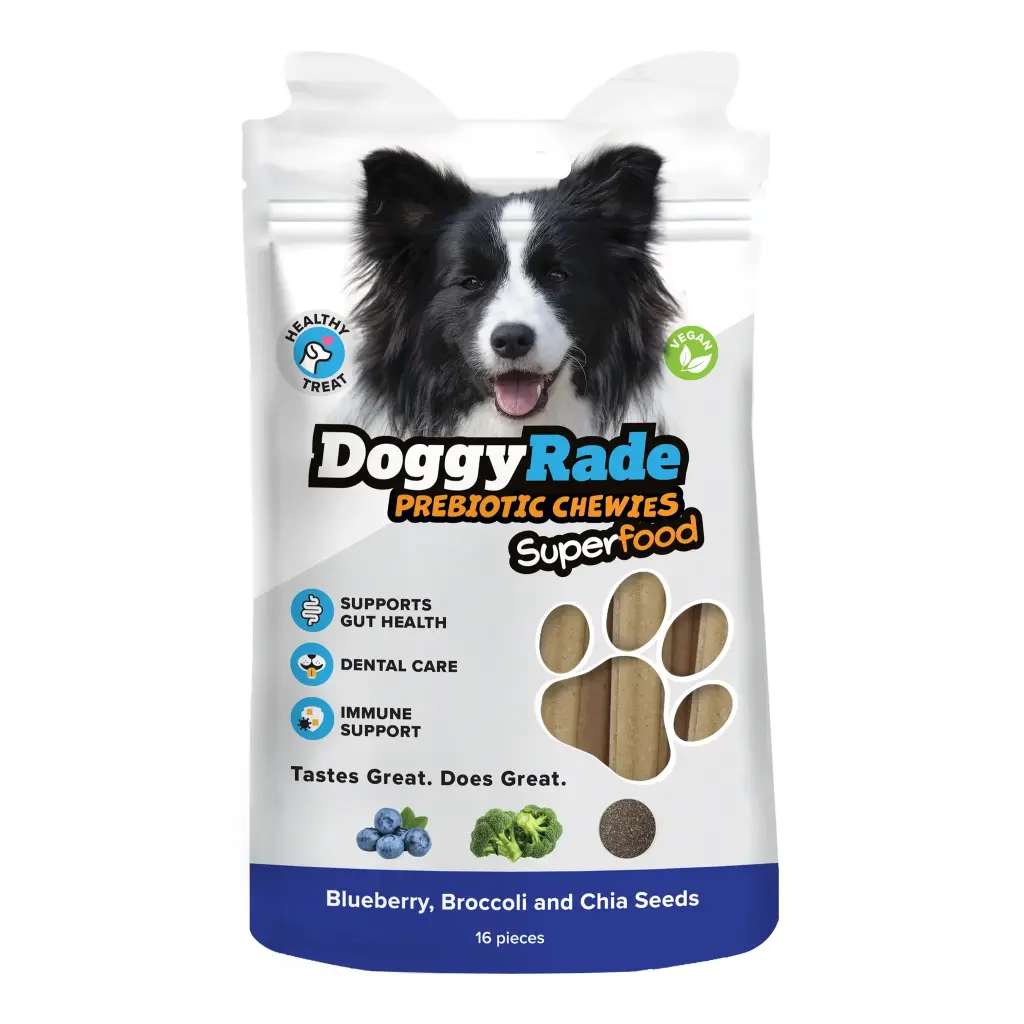 DoggyRade Prebiotic Chewies - Superfood blueberry, brocolli, chia seed 100g