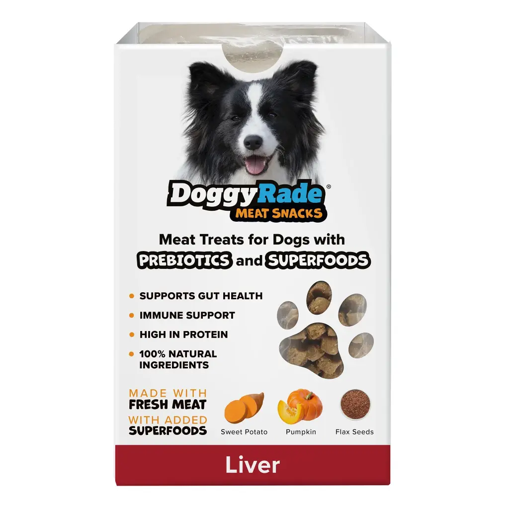 DoggyRade Prebiotic Meat Snacks - Superfood  liver, sweet potato, pumpkin, flax seeds. 100g