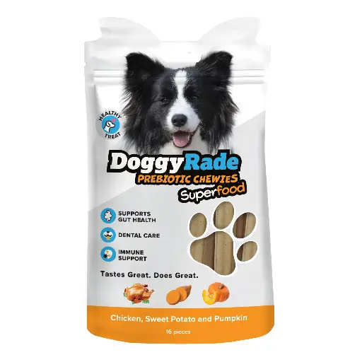 [DR SFC CEPP] DoggyRade Prebiotic Chewies - Superfood chicken, sweet potato, pumpkin 100g